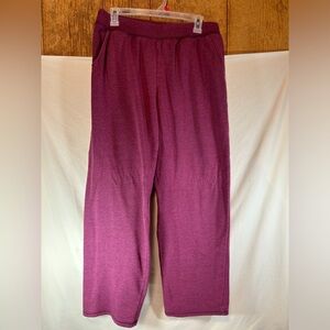 Time & Tru woman’s Maroon sweatpants W/pocket L 12-14